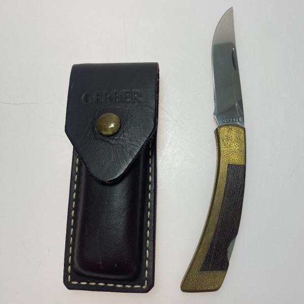 ωω GERBER ガーバーフォールディング クラフトナイフ レザーバック付き 