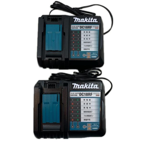 MAKITA マキタ 工具関連用品 急速充電器コード式 100v 2個セット DC18RF ブラック 未使用に近い