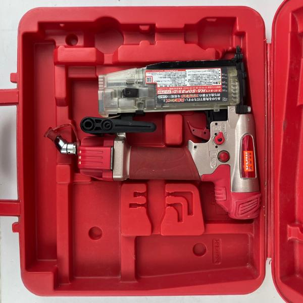 ЗЗMAX マックス 50mm 高圧 ピンネイラ ケース付 HA-50P3S(D) レッド ЗЗ MAX マックス 50mm 高圧 ピンネイラ ケース付 HA-50P3S(D) レッド