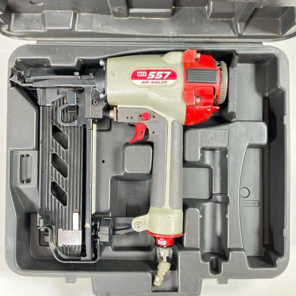 MAX マックス 57mm 常圧 フロアタッカ ケース付 TA-557/957T レッド 傷や汚れあり