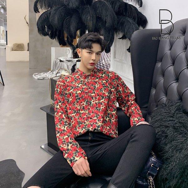 ストールネック 花柄シャツ フラワー ゆったり 長袖 カットソー メンズ メンズファッション ストリート系 カジュアル モード系 韓国 ファッション Ct A145 C273 メンズファッション Bigbangfellas 通販 Yahoo ショッピング