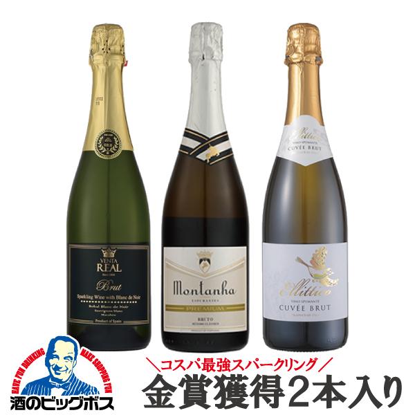 スパークリング ワインセット wine 送料無料 コスパ最強 金賞2本入り