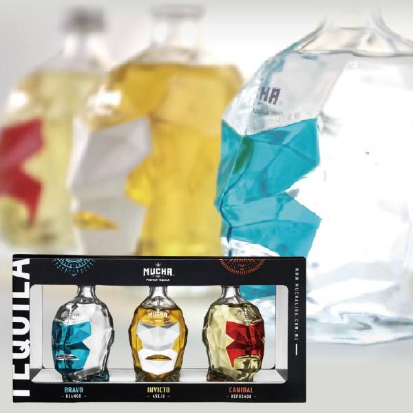 洋酒 テキーラ tequila プレミアムテキーラ ムチャリガ 40度 100ml×3本