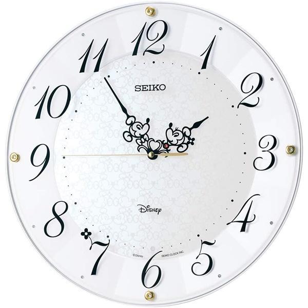 Seiko セイコー クロック 電波掛け時計 キャラクター時計 Disney 大人ディズニー Kiss Heart おやすみ秒針 白パール Fs513w Bigboys 通販 Paypayモール