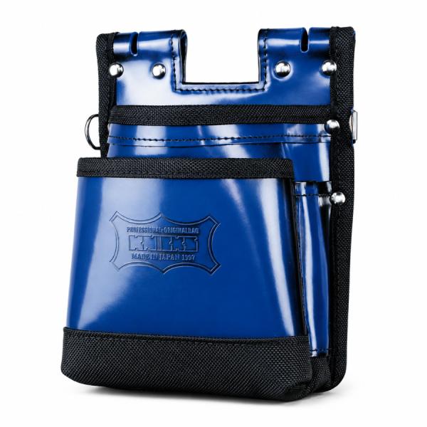 ニックス ADV-201TB-BL アドバンガラス革2段腰袋 ブルー 鳶職向仕様 ツーウェイタイプ 腰袋 KNICKS