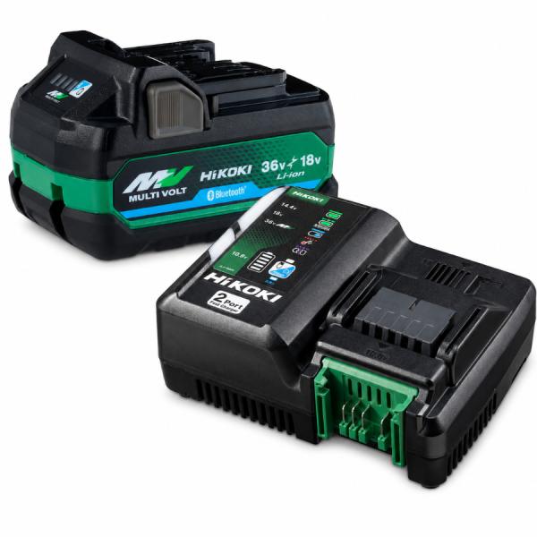 HiKOKI BSL36A18BX 1個 + 2ポート急速充電器 UC18YDML セット 純正 マルチボルト蓄電池 36V 2.5Ah / 18V 5.0Ah USB給電対応 ハイコーキ