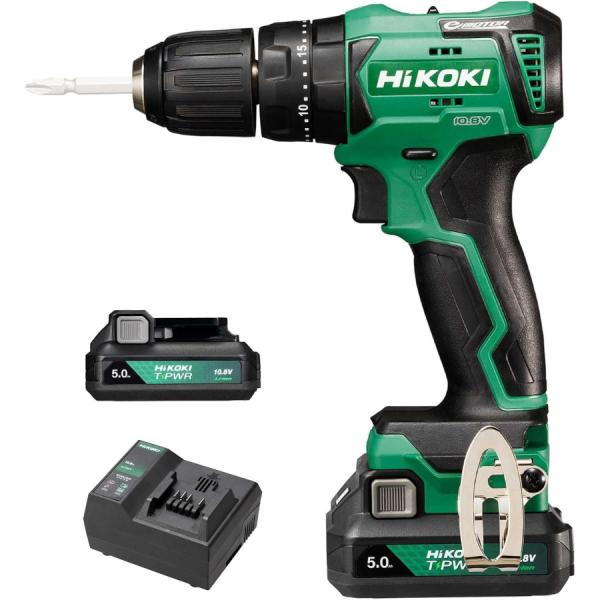 ハイコーキ DV12DD (2JS) フルセット コードレス振動ドライバドリル 10.8V 5.0Ah バッテリー2個・充電器・ケース付 hikoki