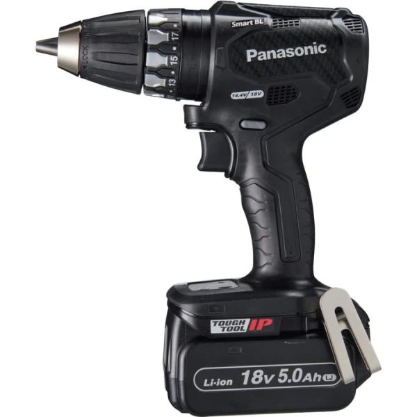 パナソニック EZ74A3LJ2G-B フルセット 充電ドリルドライバー (ブラック) 18V 5.0Ah バッテリー2個・充電器・ケース付 黒 Panasonic