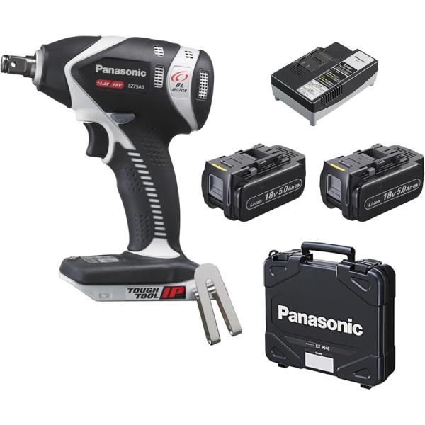 パナソニック EZ75A3LJ2G-H フルセット 充電インパクトレンチ (グレー) 18Ｖ 5.0Ah 電池パック・充電器・ケース付 EZ75A3 panasonic