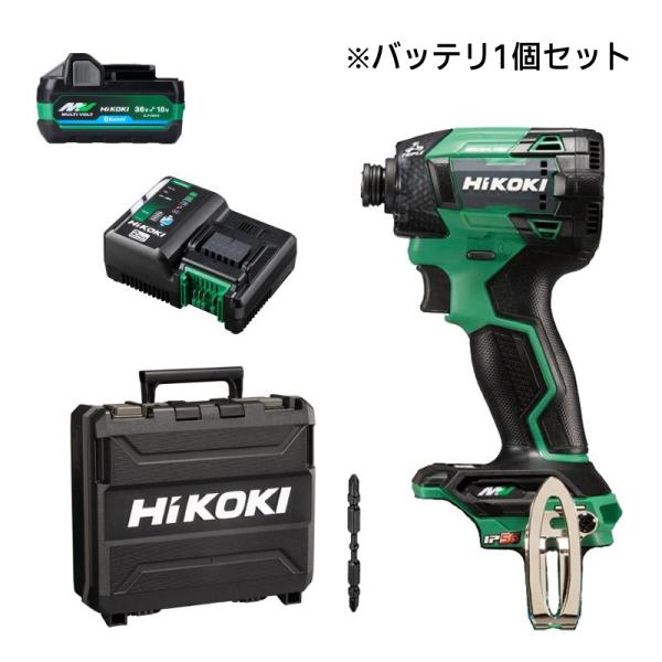 HiKOKI WH36DD(2XHLSZ) アグレッシブグリーン バッテリー1個セット 36V 充電式 電動インパクトドライバ 日立工機 ハイコーキ