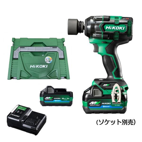 HiKOKI 純正 WR36DH フルセット (2XPSZ) アグレッシブグリーン 緑 36V 充電式 コードレスインパクトレンチ バッテリー BSL36A18BX UC18YDL2 ケース 日立 HiKOKI