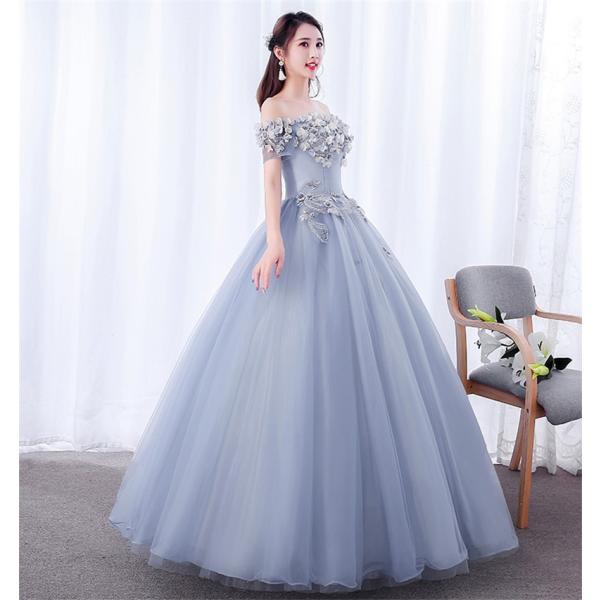 カラードレス 演奏会用ロングドレス 二次会ドレス 舞台 ステージ衣装 パーティドレス グレー Cshs257 Bigchancenet 通販 Yahoo ショッピング