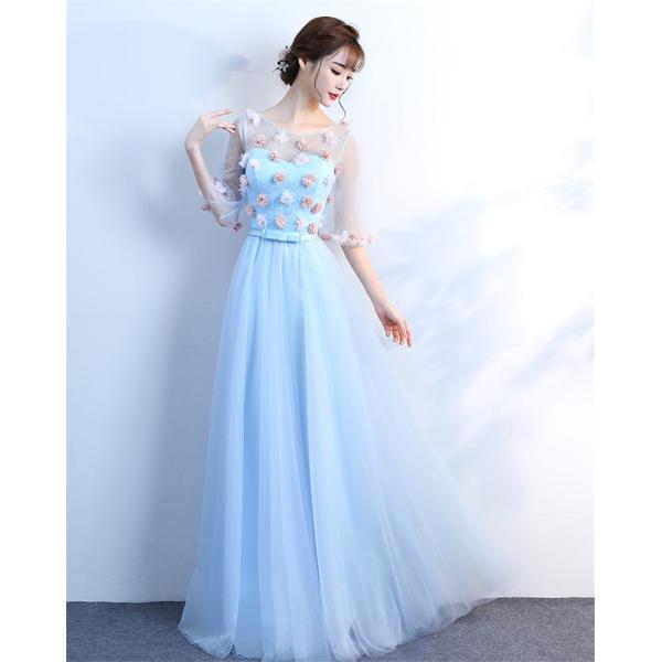 ロングドレス ウェディングドレス パーティードレス カラードレス イブニングドレス 演奏会ドレス プリンセスライン 結婚式 花嫁 ワンピース 披露宴 水色 Buyee Buyee Japanese Proxy Service Buy From Japan Bot Online