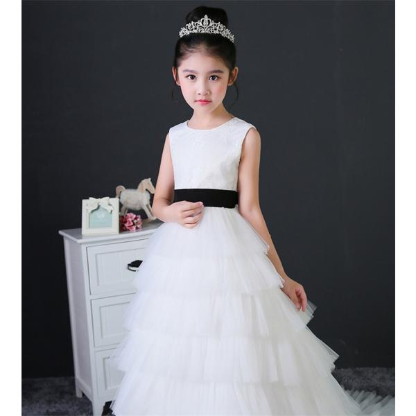 子供服 トレーン ドレス プリンセス風 ワンピース 子供ドレス 礼服 こども服 ダンス衣装 キッズ 発表会 コンクール ホワイト Www Icvbrasil Com