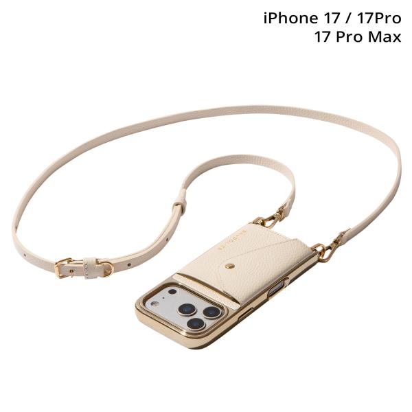 バンドリヤー BANDOLIER スマホショルダー iPhone17 17Pro 17Pro Max スマホケース アイフォン ドナ メンズ レディース DONNA CHROME アイボリー 12DON1001