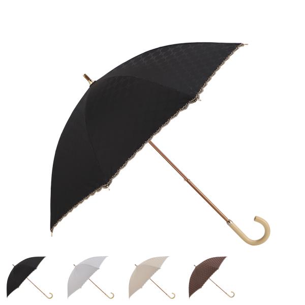 DAKS ダックス 雨傘 日傘 長傘 晴雨兼用 DDロゴジャガード刺繍 レディース 47cm UVカット 遮光 遮熱 紫外線対策 軽量 22-125-12213-06