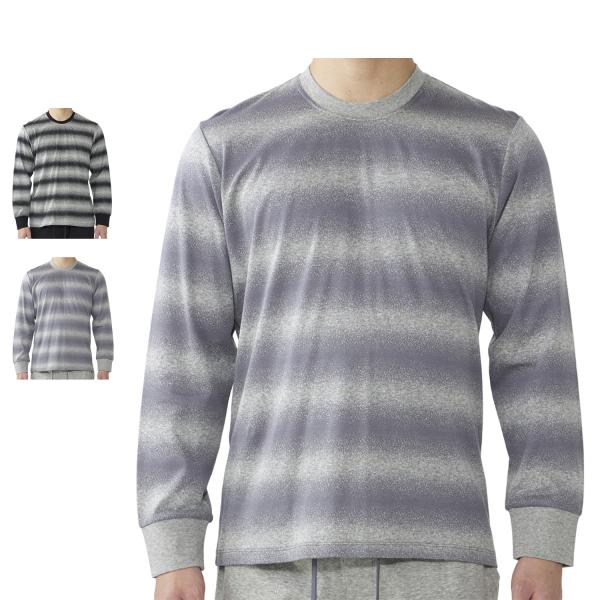 エポカ ウォモ EPOCA UOMO Tシャツ 長袖 ロンT カットソー メンズ ボーダー クルーネック ブラック グレー 黒 0417-39 EPOCA UOMO（エポカ ウォモ） エポカ ウォモ Tシャツ 長袖 ロンT