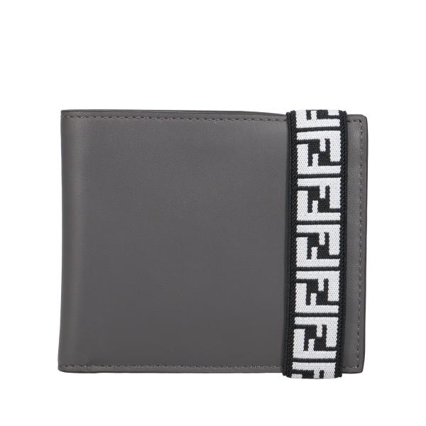 FENDI（フェンディ） 財布 二つ折り メンズ BI-FOLD WALLET グレー