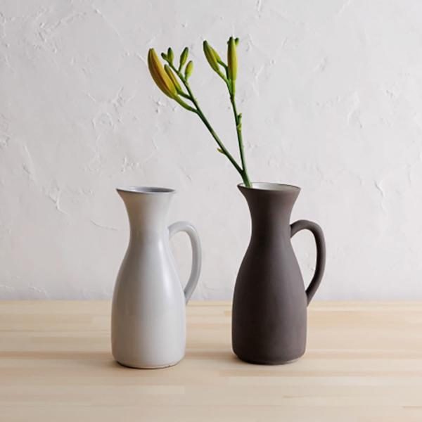 かもしか道具店 ウォーターピッチャー 花瓶 陶器 水 ジャグ 600ml