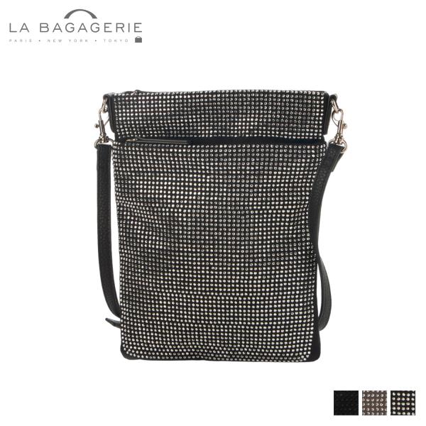 LA BAGAGERIE ラ バガジェリー ポーチ 小物入れ スマホショルダー スマートフォン レディース 携帯 ラインストーン B0058-02