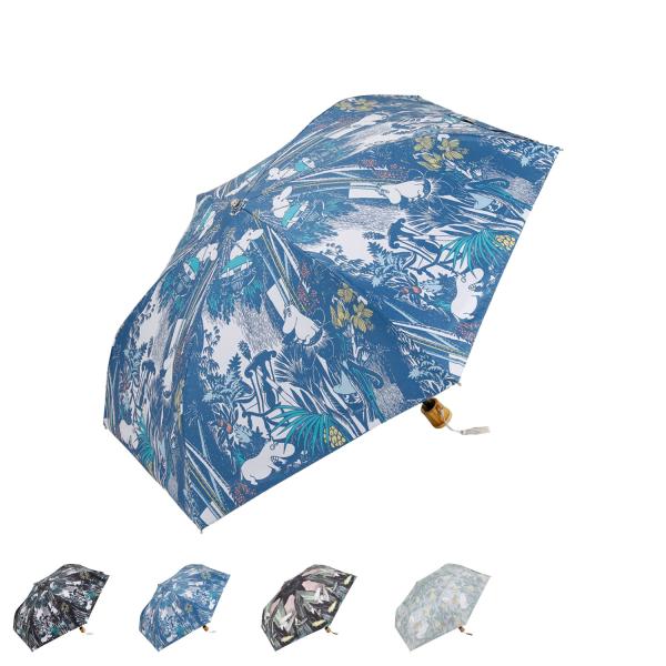 MOOMIN ムーミン 折りたたみ 傘 晴雨兼用 雨傘 日傘 メンズ レディース 50cm 軽量 小型 コンパクト UVカット 遮光 遮熱効果 ブラック ブルー マルチ 爆買