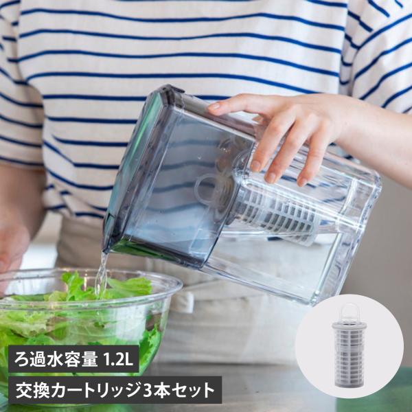 【Mizu(水)が変われば、あなた(U)も潤う。水道水を注ぐだけで、驚くほどまろやかな美味しさを届ける浄水器 Miz-U】水道水を注ぐだけで驚くほど美味しいお水が5分で出来上がり！非常に微細な活性炭の力で水道水の残留塩素やトリハロメタン、汚...