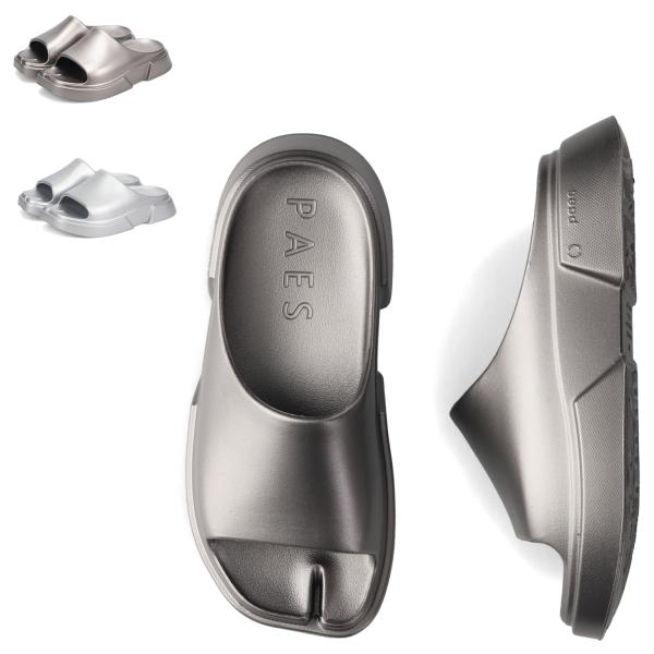 ペイズ PAES サンダル リカバリーサンダル レディース SLIDE METAL LINE ダーク グレー PAES_03_Slide_M_