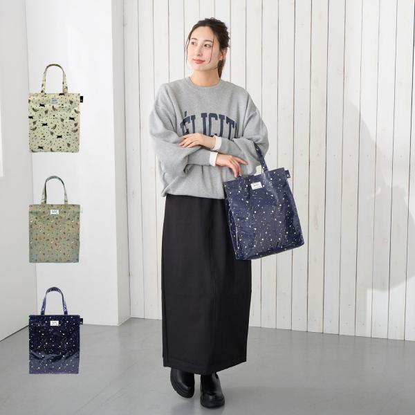 ルートート ROOTOTE トートバッグ バッグ EU.アーキャトル.ラミネート-Y レディース A4 ファスナー付き オフ ホワイト ライト グリーン ネイビー 3718