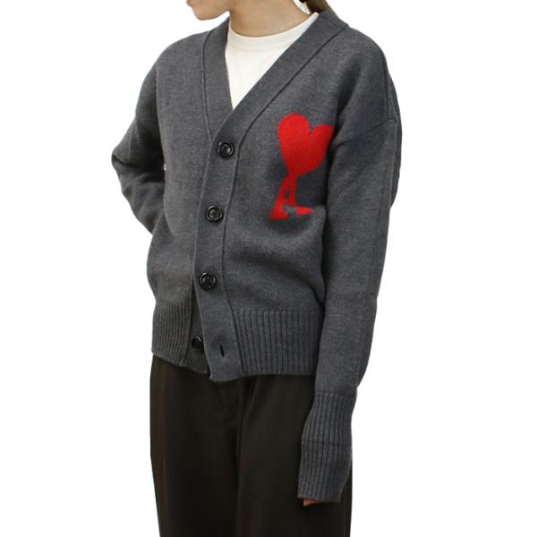 L新品 AMI Paris アミ ビッグ ロゴ ニット カーディガン セージ ami - L新品 AMI Paris アミ ビッグ ロゴ ニット カーディガン