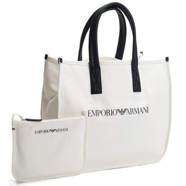 エンポリオアルマーニ EMPORIO ARMANI トートバッグ Y4N135 Y046E 84915 OFF WHITE/BLACK ホワイト系  bos-19 bag-01 メンズ
