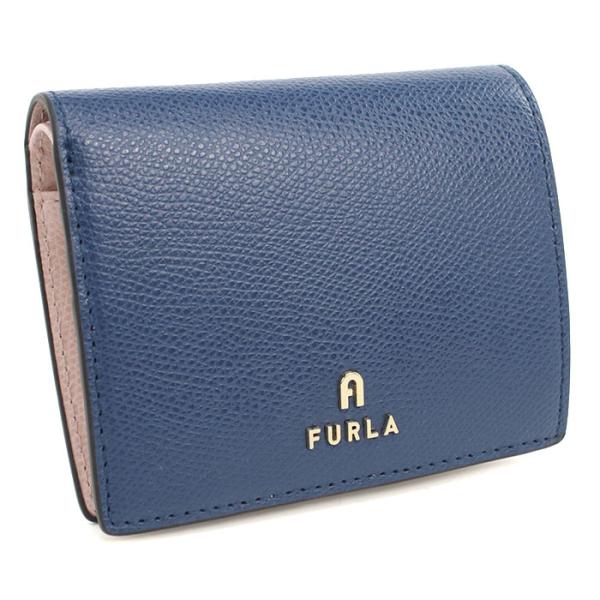 FURLA フルラ 二折財布小銭入付き レディース ブルー カメリア  WP00304 ARE000 4503S FURLA CAMELIA