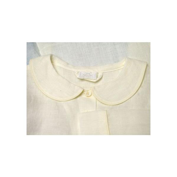 エルメス Hermes キッズワンピース長袖 リネン m ホワイト Pymr Go Th