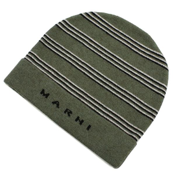 MARNI マルニ キッズ ボーダー ロゴ ニット帽 M01238 M00SZ