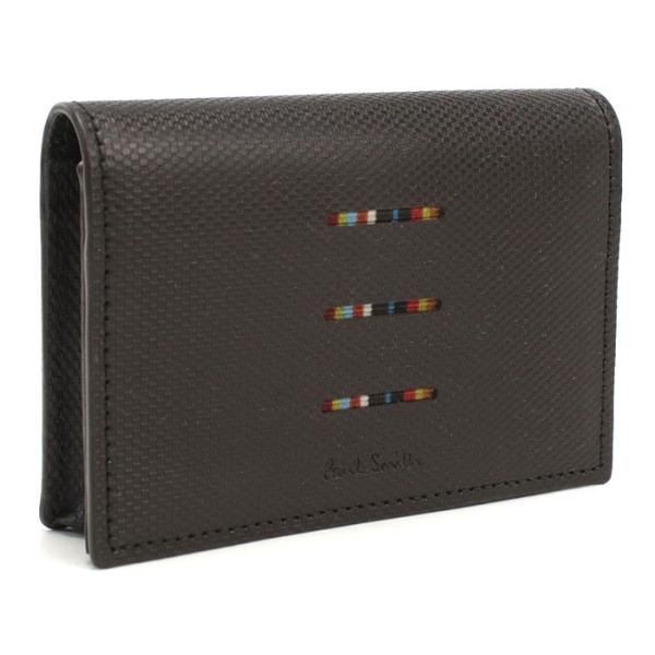 Paul Smith ポールスミス 名刺入れ カードケース M1A6758 USITRI 69 メンズ ダークブラウン Paul Smith（ポール・スミス） 名刺入れ カードケース M1A6758 USITRI