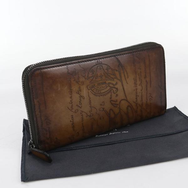 【16日17時に出品取り消しします】ベルルッティ ラウンドファスナー 長財布 中古 Berluti ベルルッティ 長財布ラウンドファスナー スクリット