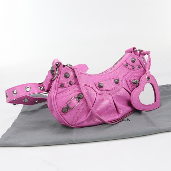 中古良品BALENCIAGA バレンシアガ ショルダーバッグ 671309 XS ル カゴール レディース ピンク BALENCIAGA（バレンシアガ） 中古良品 ショルダーバッグ 671309 XS ル