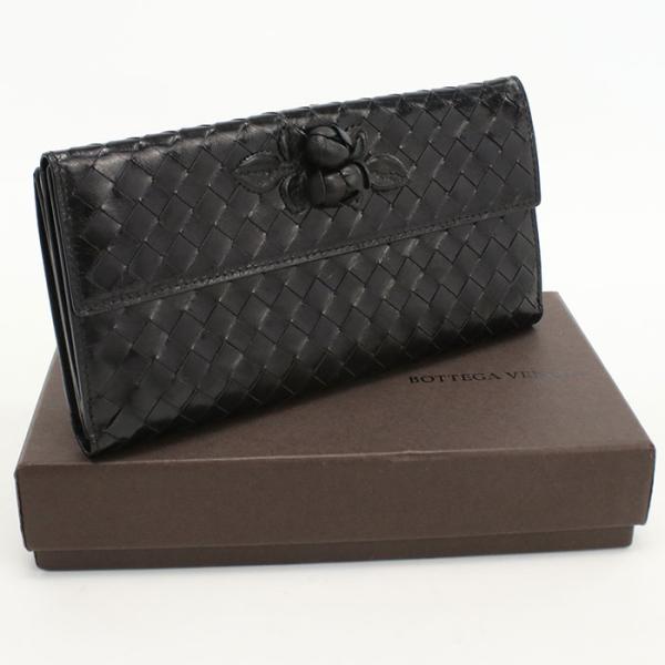 ボッテガヴェネタ BOTTEGA VENETA 財布 レディース 134075 V5281 1000 イントレチャート Wホック BOTTEGA VENETA - ボッテガヴェネタ BOTTEGA VENETA 財布 レディース