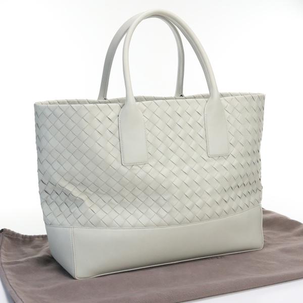 良品 BOTTEGA VENETA レザー サイドイントレチャート トートバッグ