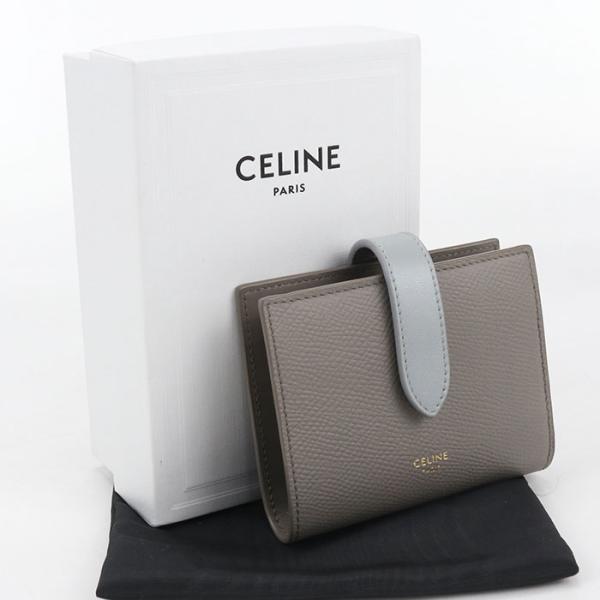 CELINE（セリーヌ） 中古良品 二折財布 レディース グレー : ビッグ