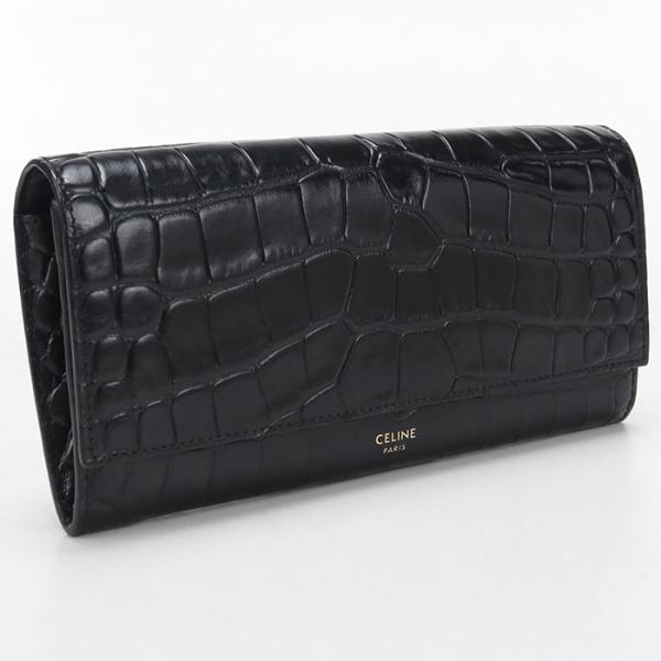 CELINE（セリーヌ） 中古良品 長財布二折 ラージフラップウォレット