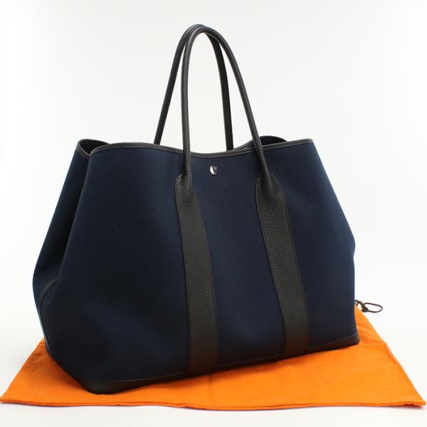 中古良品HERMES エルメス トートバッグ HE93351 ガーデンパーティGM レディース ネイビー HERMES（エルメス） 中古良品 トートバッグ HE93351 ガーデンパーティ