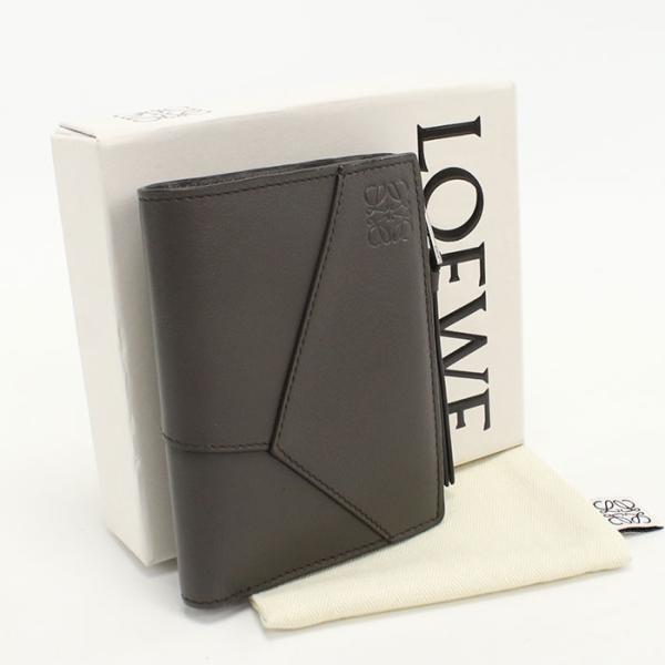 中古良品LOEWE ロエベ 二折財布 C510W73X02 コンパクトウォレット パズル スリム レディース グレー LOEWE（ロエベ） 中古良品 二折財布 C510W73X02 コンパクトウォレット