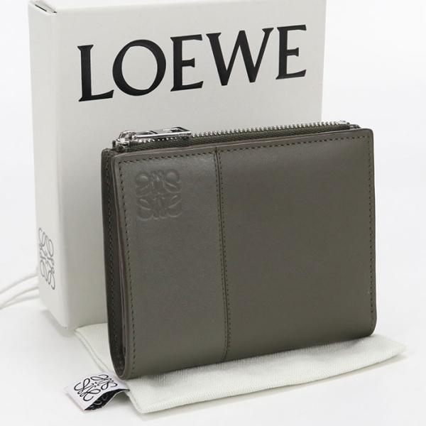 LOEWE 二つ折り財布ロエベ アナグラム スリムコンパクトウォレット LOEWE（ロエベ） 中古良品 二つ折り財布 スリムコンパクトウォレット