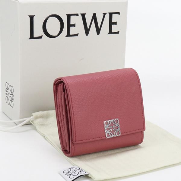 LOEWE 中古良品LOEWE アナグラム コンパクト フラップウォレット  