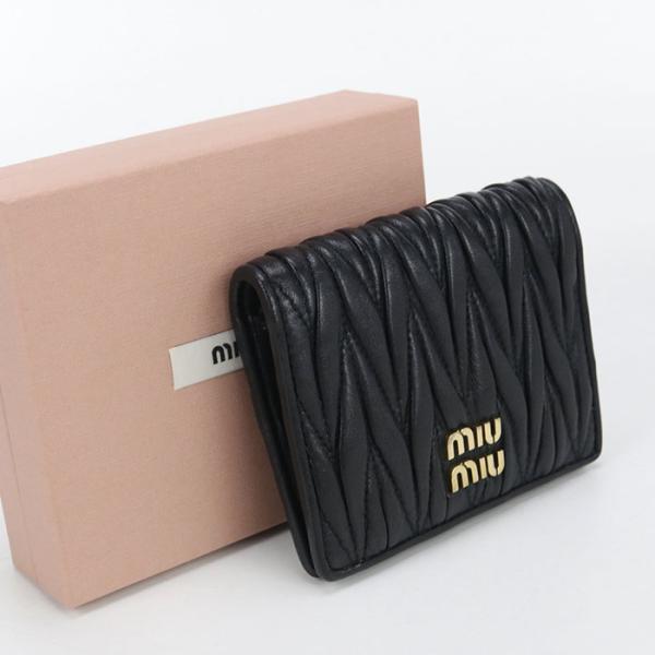 【中古】ミュウミュウ miumiu 5MV204 マテラッセ レザー コンパクトウォレット 二つ折り財布 レディース bighit_usdmi100803011