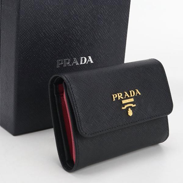 PRADA（プラダ） 中古・未使用 三つ折り財布 サフィアーノマルチ