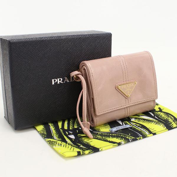 PRADA（プラダ） 中古・未使用 三つ折り財布 レディース ピンク