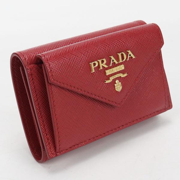 PRADA（プラダ） 中古良品 三つ折り財布 1MH021 サフィアーノレザー