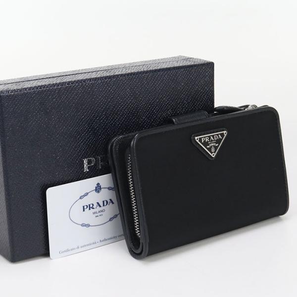 PRADA 中古美品 プラダ 二折財布 1ML225 074 F0002 PRADA 中古美品 プラダ 二折財布 1ML225 074 F0002