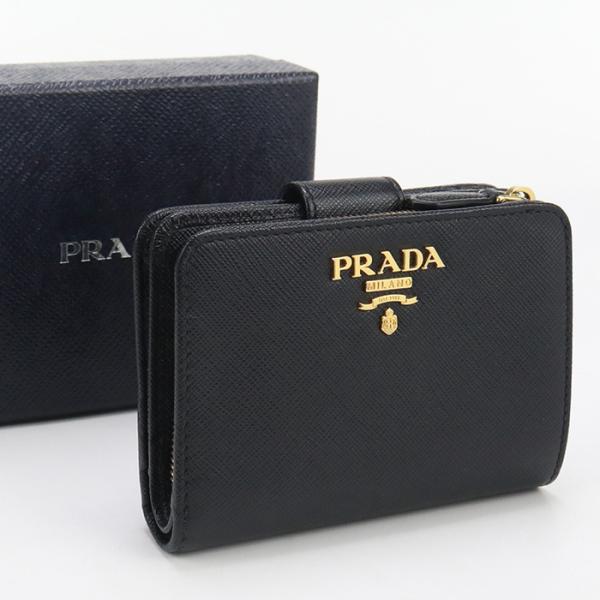 PRADA 中古良品 プラダ 二折財布 1ML018 QWA F0002 サフィアーノ